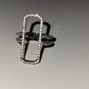 Sterling silver ring rhinestone crystals